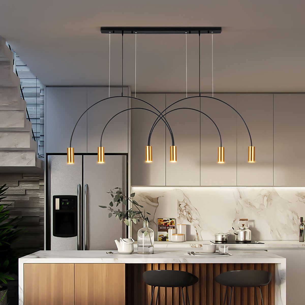 Noriel Pendelleuchte überlappende Zylinder Minimalistisch Esszimmer