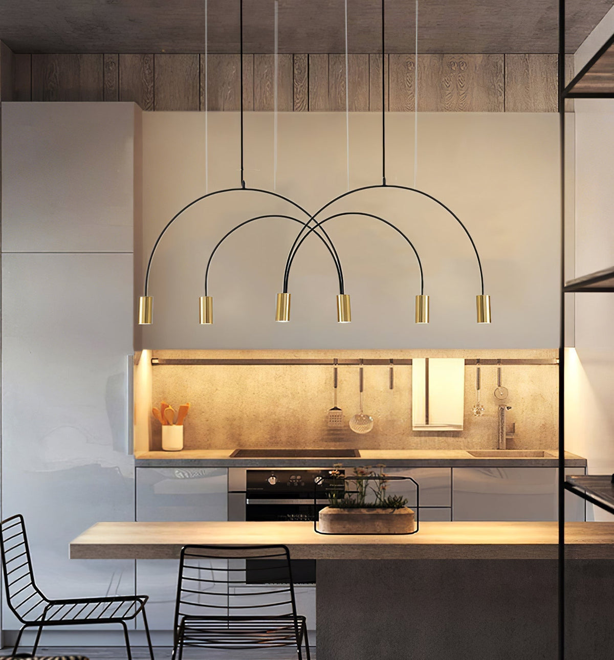 Noriel Pendelleuchte überlappende Zylinder Minimalistisch Esszimmer