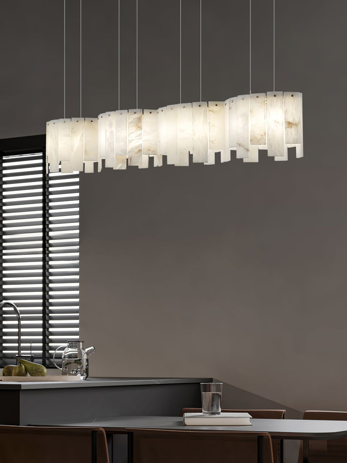 Cavelan Cluster Alabaster Pendelleuchte