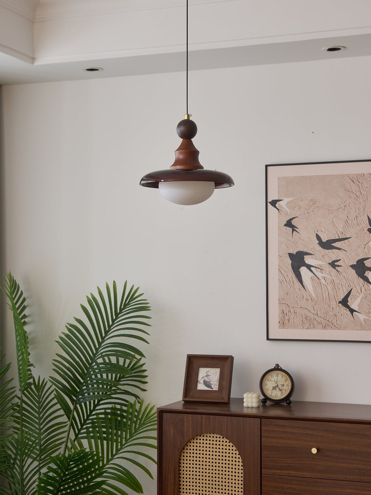 Syraeeth Premium skandinavische Kunst-Holz-Pendelleuchte