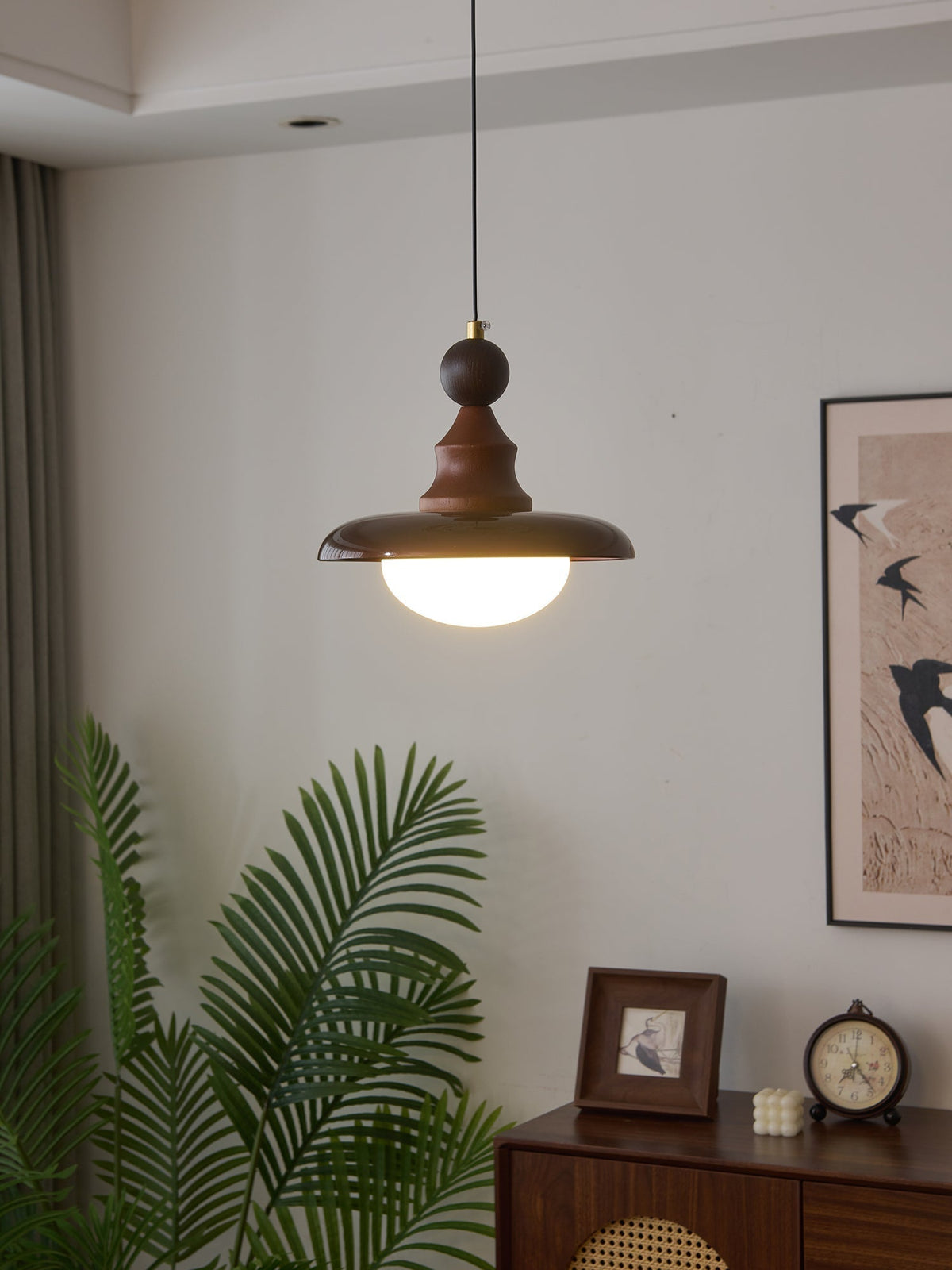 Syraeeth Premium skandinavische Kunst-Holz-Pendelleuchte