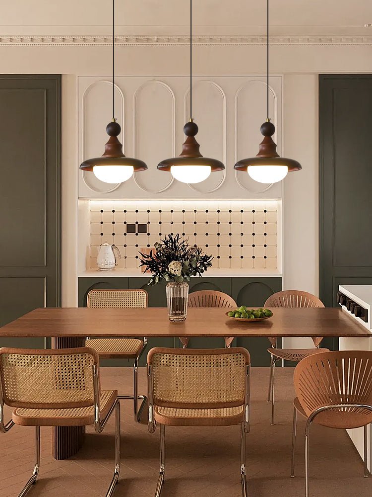 Syraeeth Premium skandinavische Kunst-Holz-Pendelleuchte