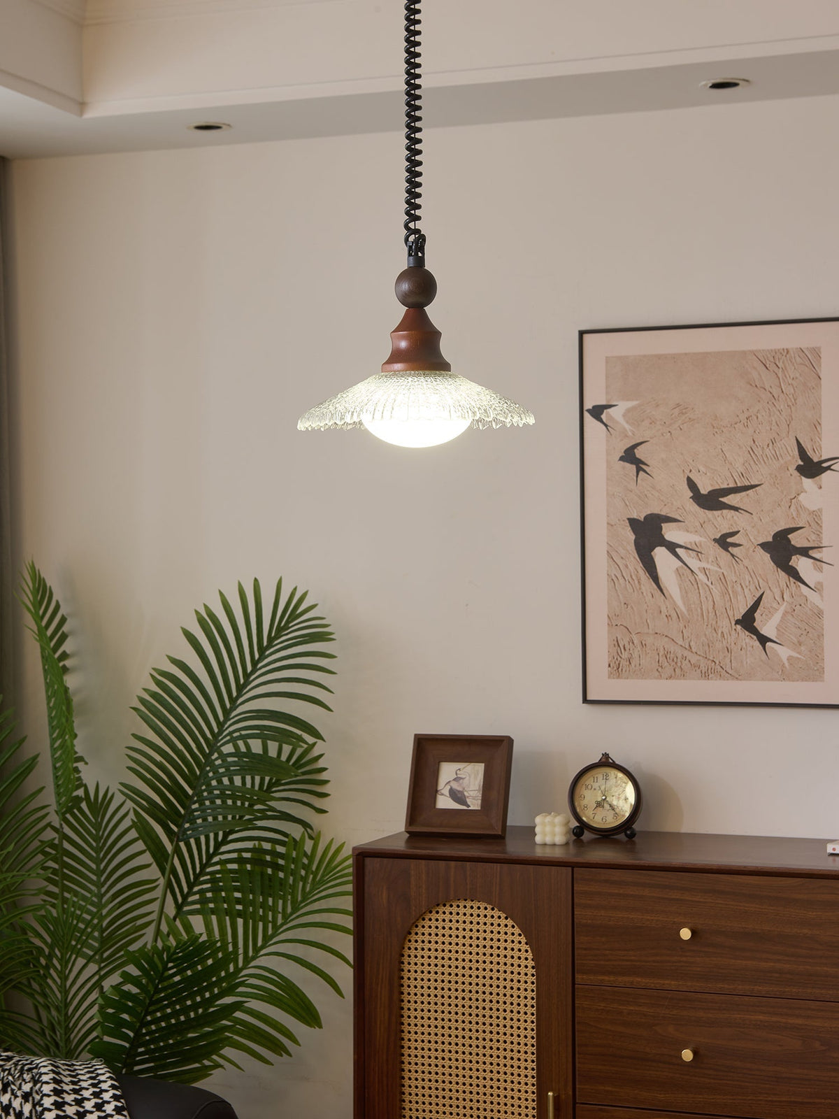 Syraeeth Premium skandinavische Kunst-Holz-Pendelleuchte