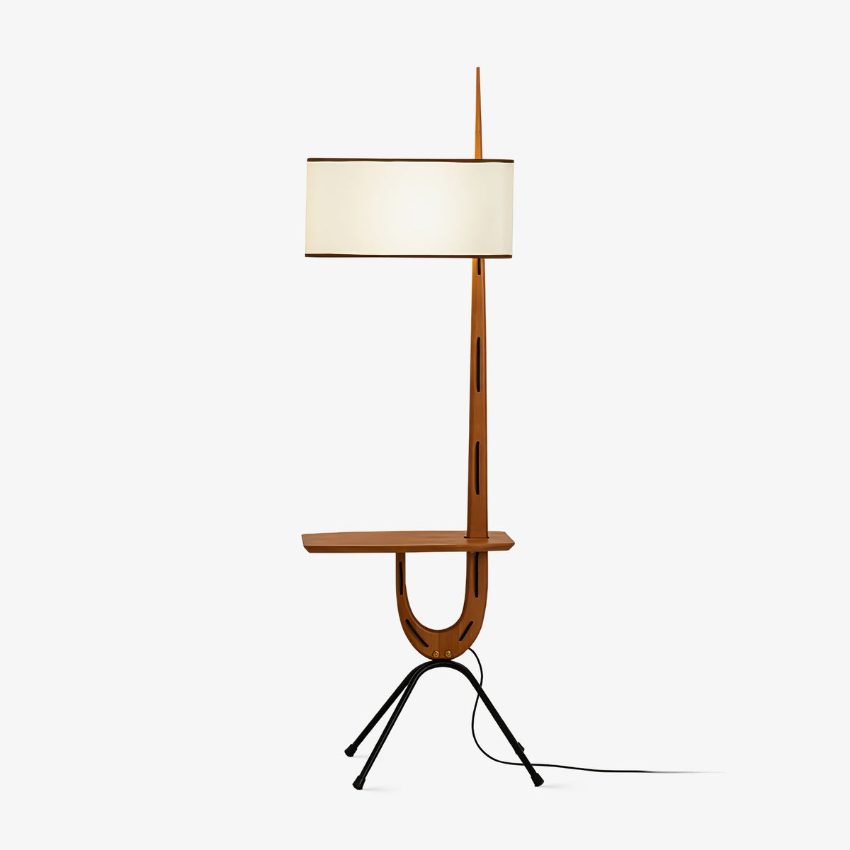 Vemara Mid-Century-Stil Stehleuchte aus Holz