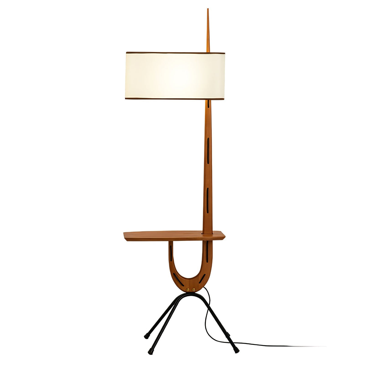 Vemara Mid-Century-Stil Stehleuchte aus Holz