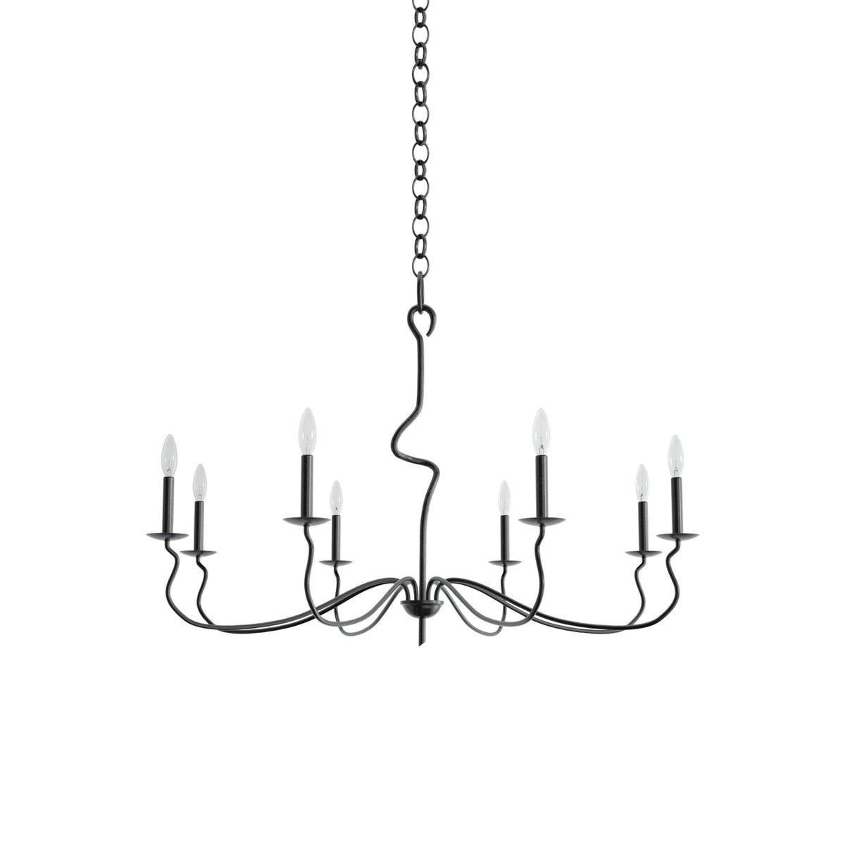 Rauduvyo Kronleuchter im modernen minimalistischen industriellen Metallstil
