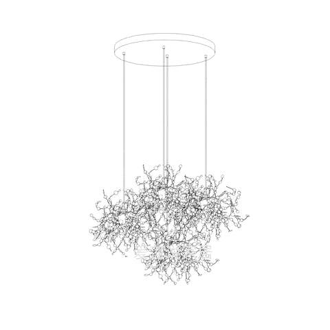 Noruielle Pendelleuchte Metallic Disc Cloud