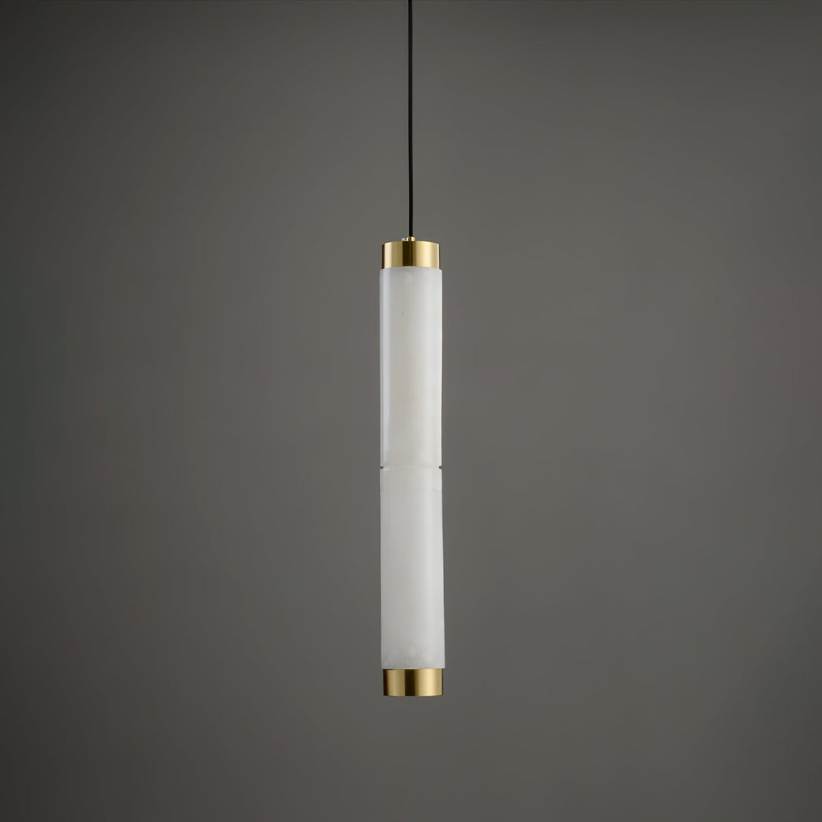 Lira zylindrische Pendelleuchte aus Alabaster