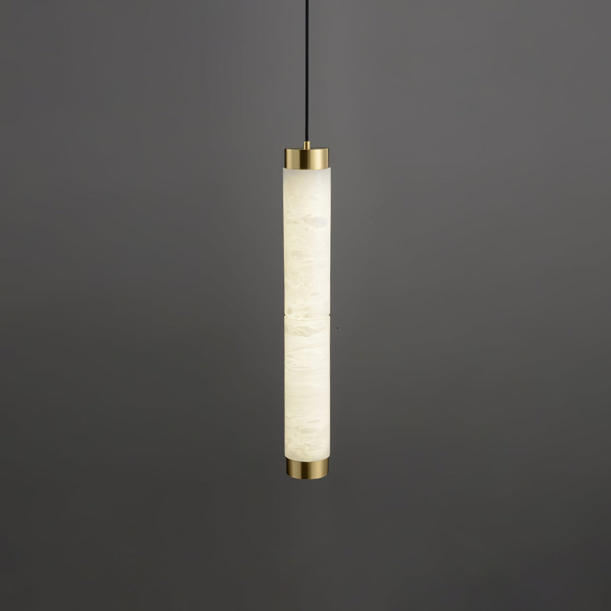 Lira zylindrische Pendelleuchte aus Alabaster