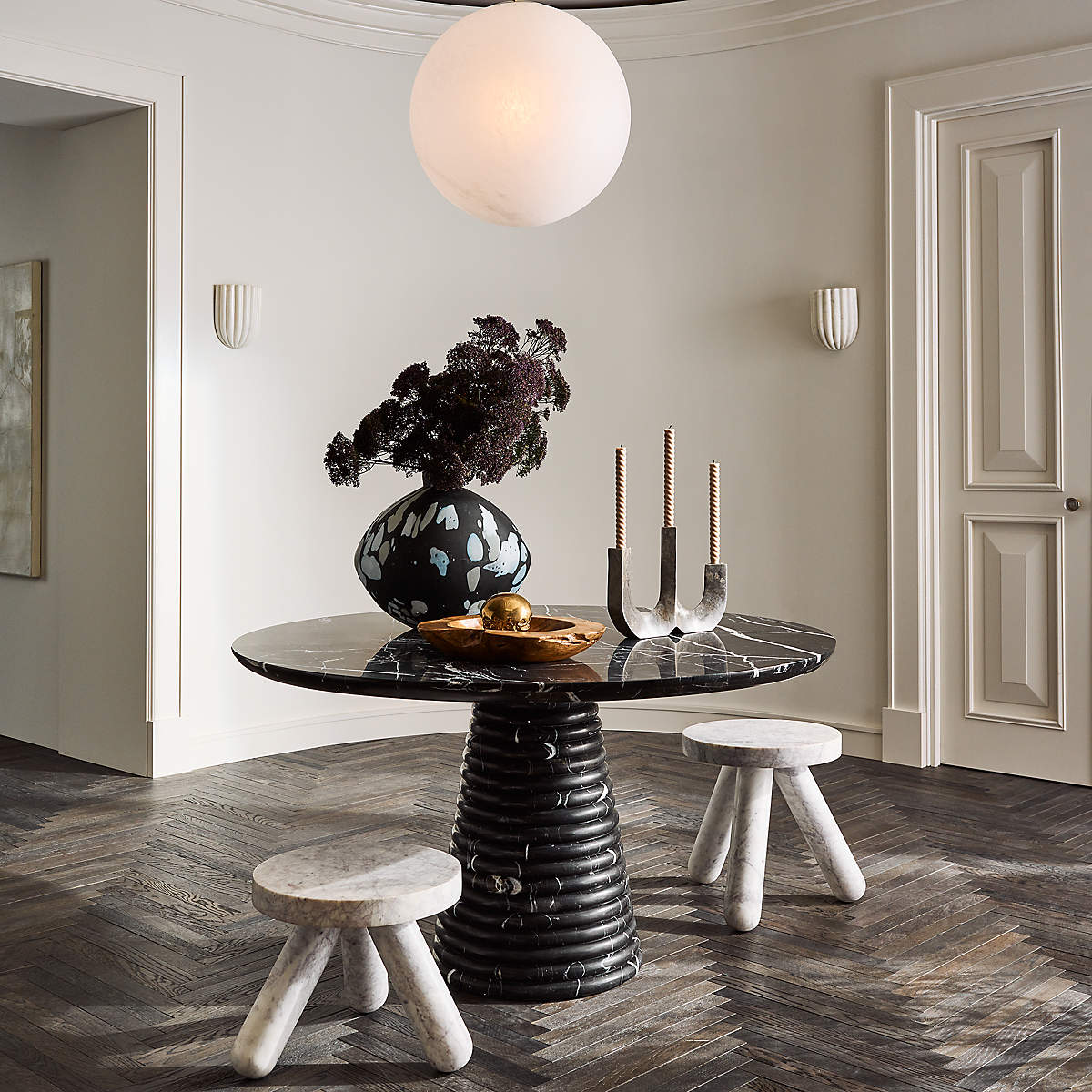 Tinduvys Elegance Ariel Single Marmor Flutige Wandleuchte
