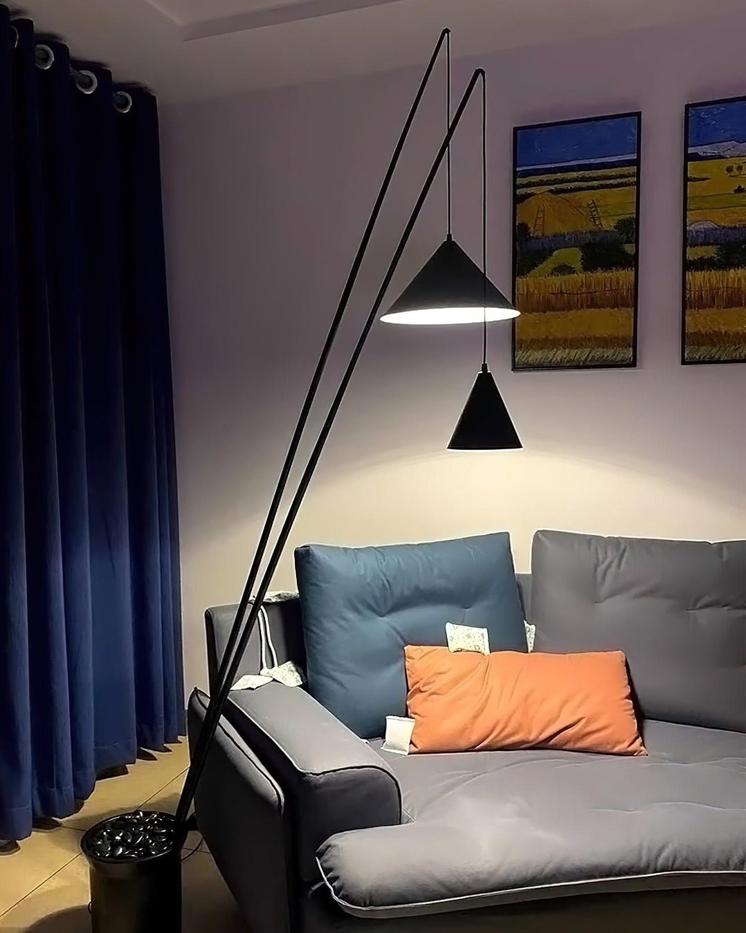 Canorara Multi-Arm Stehleuchte Schwarz