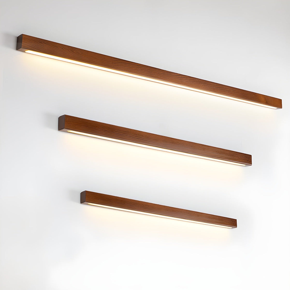 Elvivine Wandleuchte Holz Linear Minimalistisch LED