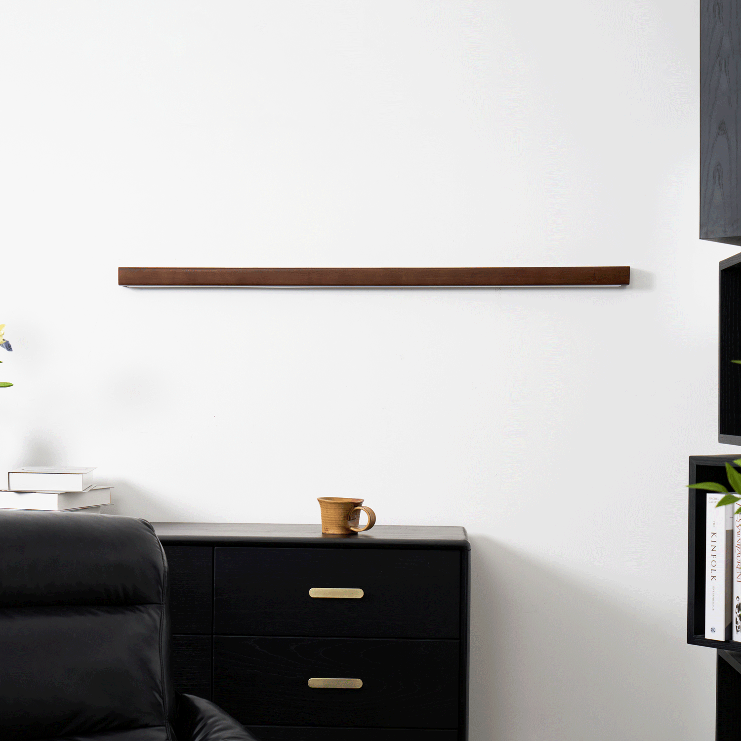 Elvivine Wandleuchte Holz Linear Minimalistisch LED