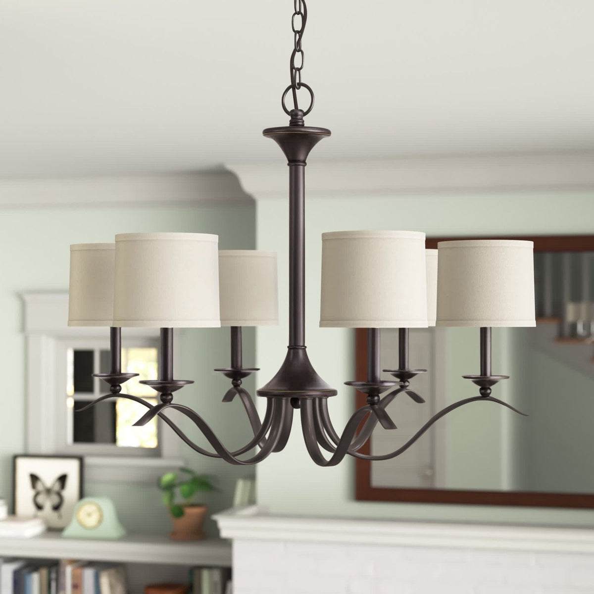 Vatnuvys traditioneller Premium-Messing-Stoff-Metall-Kronleuchter