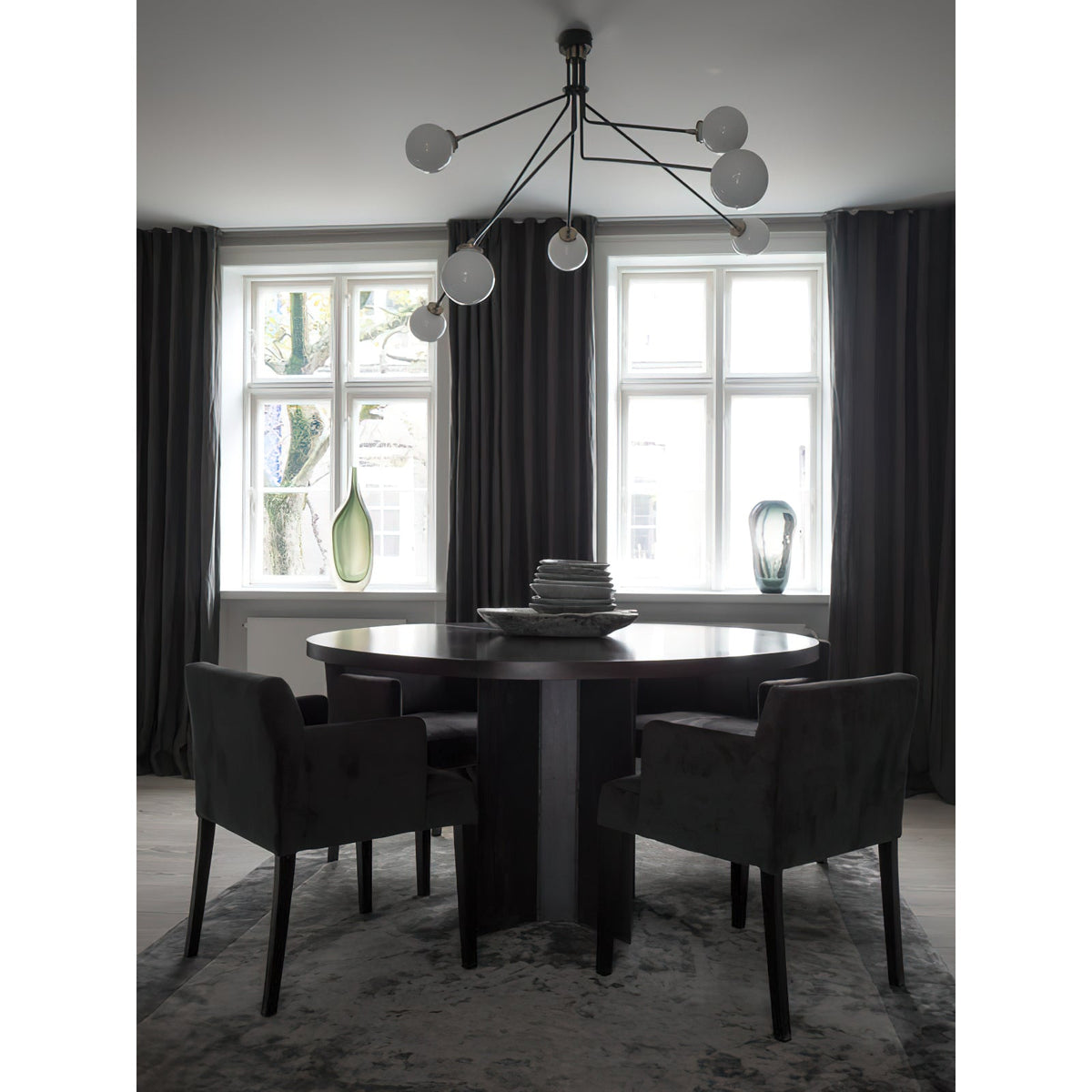 Vatnuvyo moderne minimalistische Deckenleuchte aus Messing mit Metall und Glas
