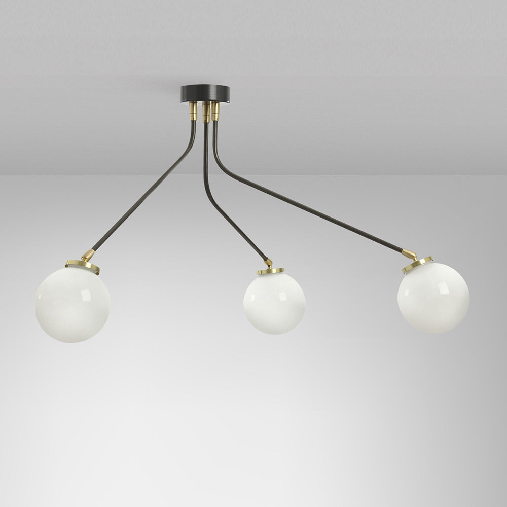 Vatnuvyo moderne minimalistische Deckenleuchte aus Messing mit Metall und Glas