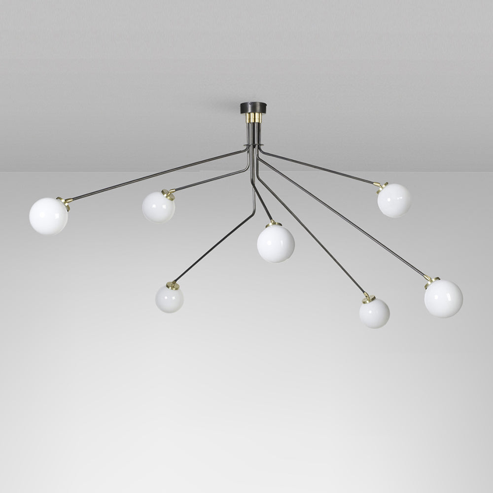 Vatnuvyo moderne minimalistische Deckenleuchte aus Messing mit Metall und Glas