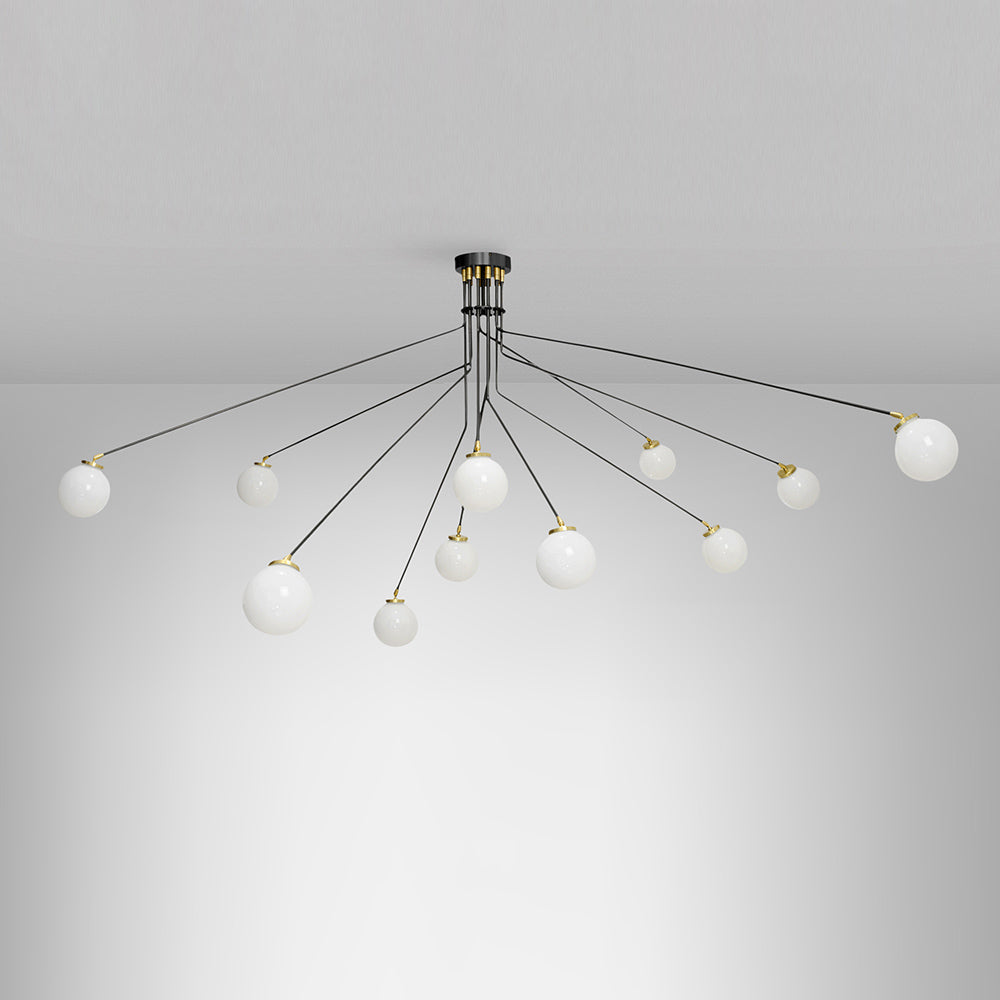 Vatnuvyo moderne minimalistische Deckenleuchte aus Messing mit Metall und Glas