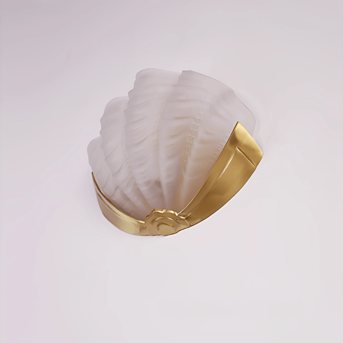Nico Wandleuchte Art Deco Pendelleuchte aus Glas mit Wellenrand