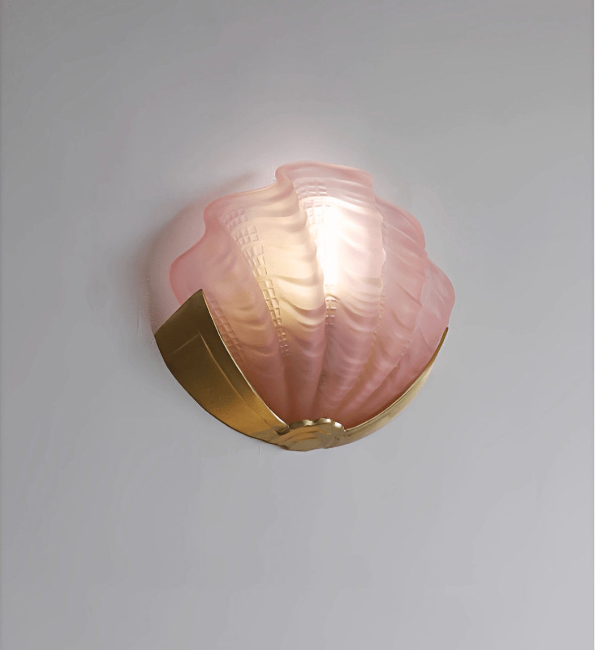 Nico Wandleuchte Art Deco Pendelleuchte aus Glas mit Wellenrand