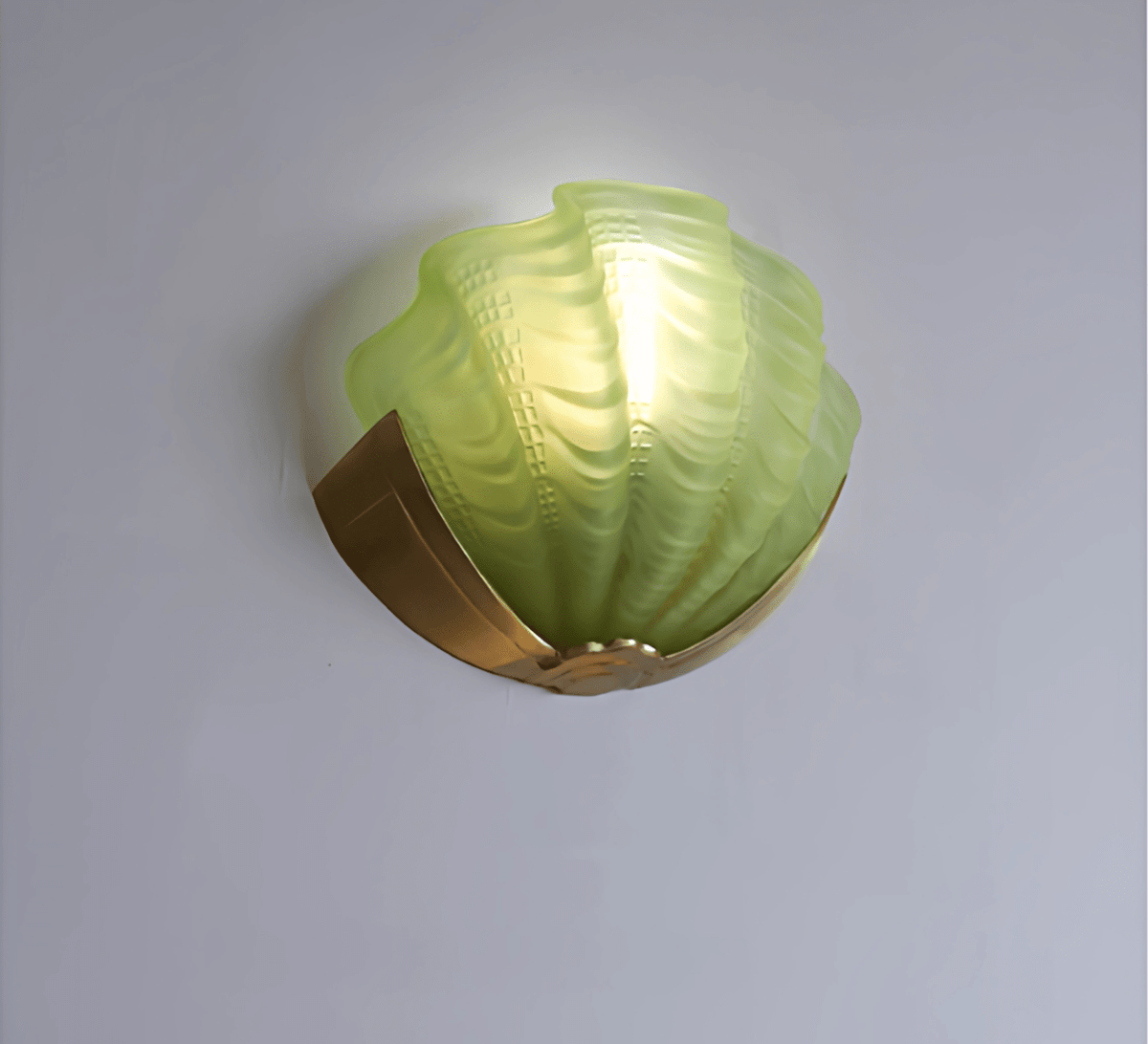Nico Wandleuchte Art Deco Pendelleuchte aus Glas mit Wellenrand