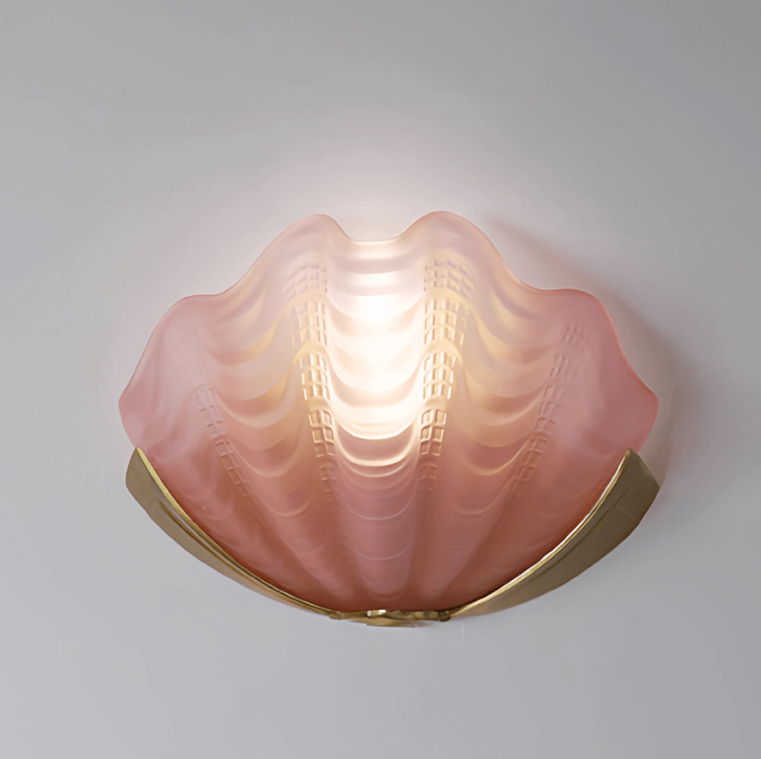 Nico Wandleuchte Art Deco Pendelleuchte aus Glas mit Wellenrand