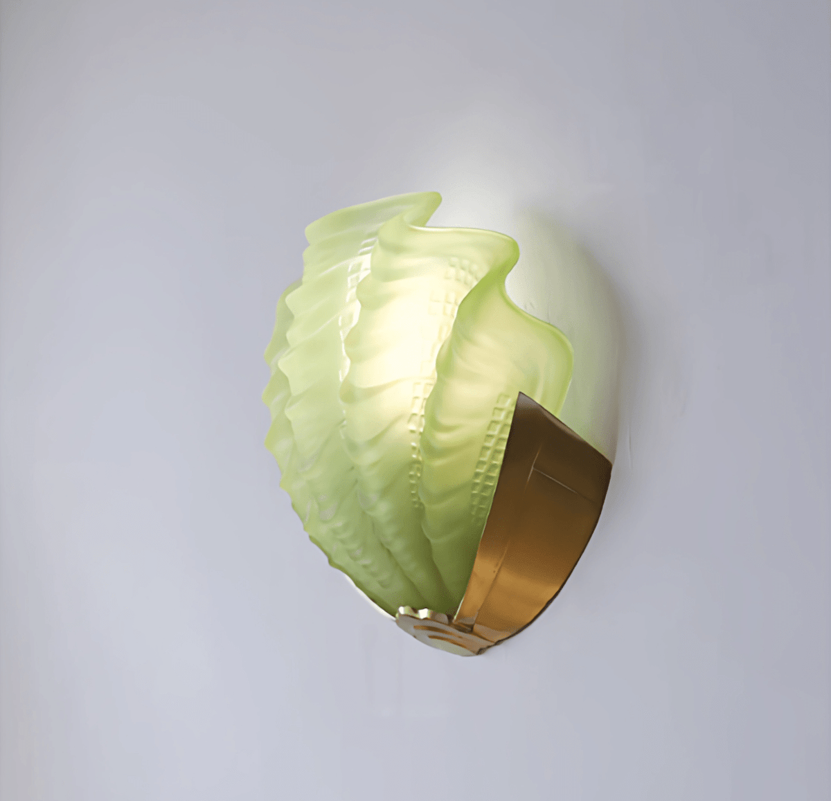 Nico Wandleuchte Art Deco Pendelleuchte aus Glas mit Wellenrand
