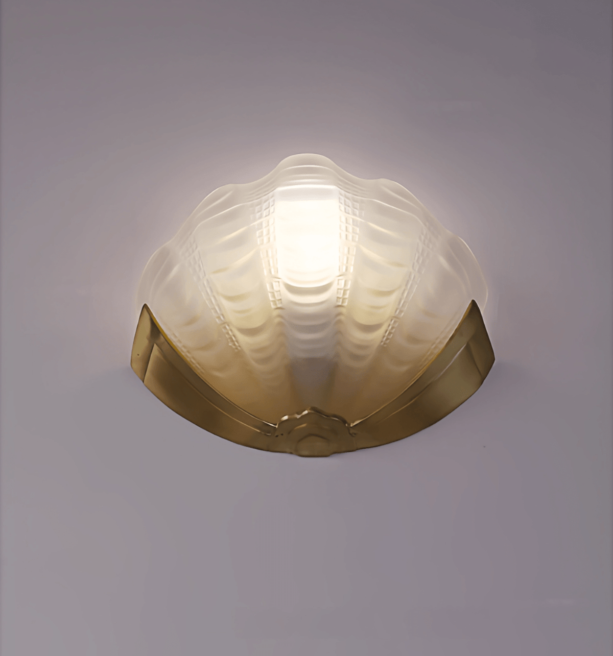 Nico Wandleuchte Art Deco Pendelleuchte aus Glas mit Wellenrand