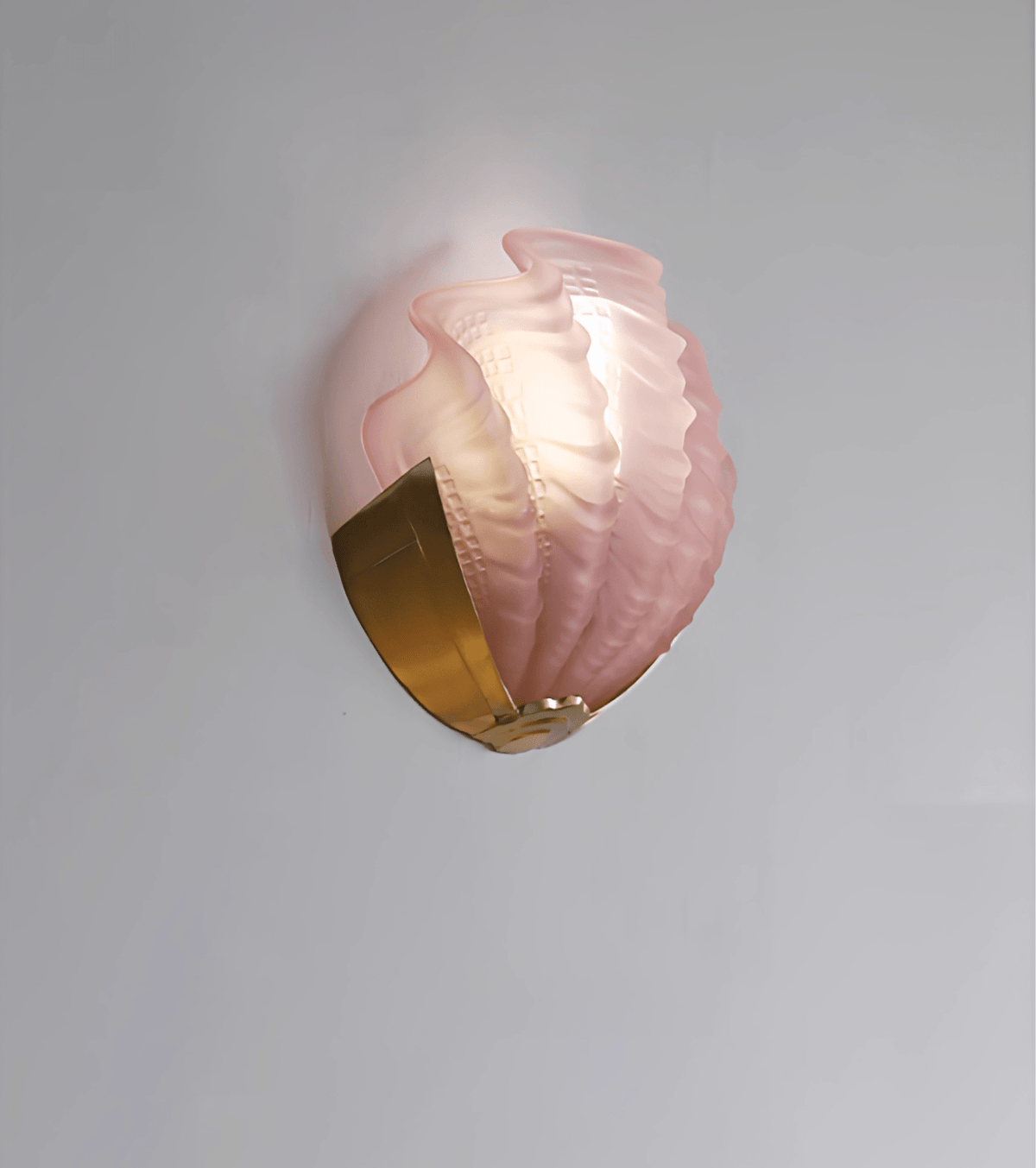 Nico Wandleuchte Art Deco Pendelleuchte aus Glas mit Wellenrand