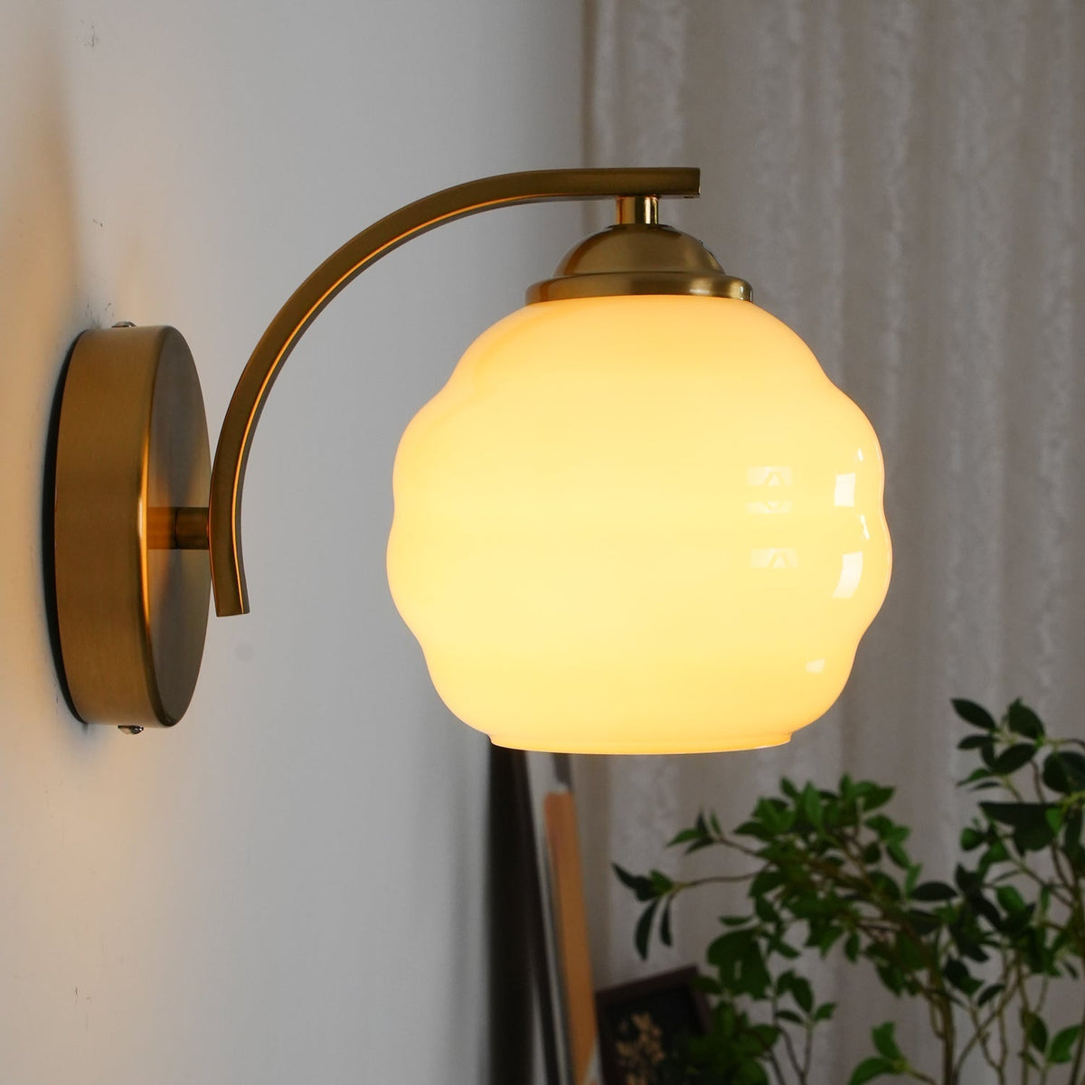 Veloelia Wandleuchte Art Deco Vintage Glas