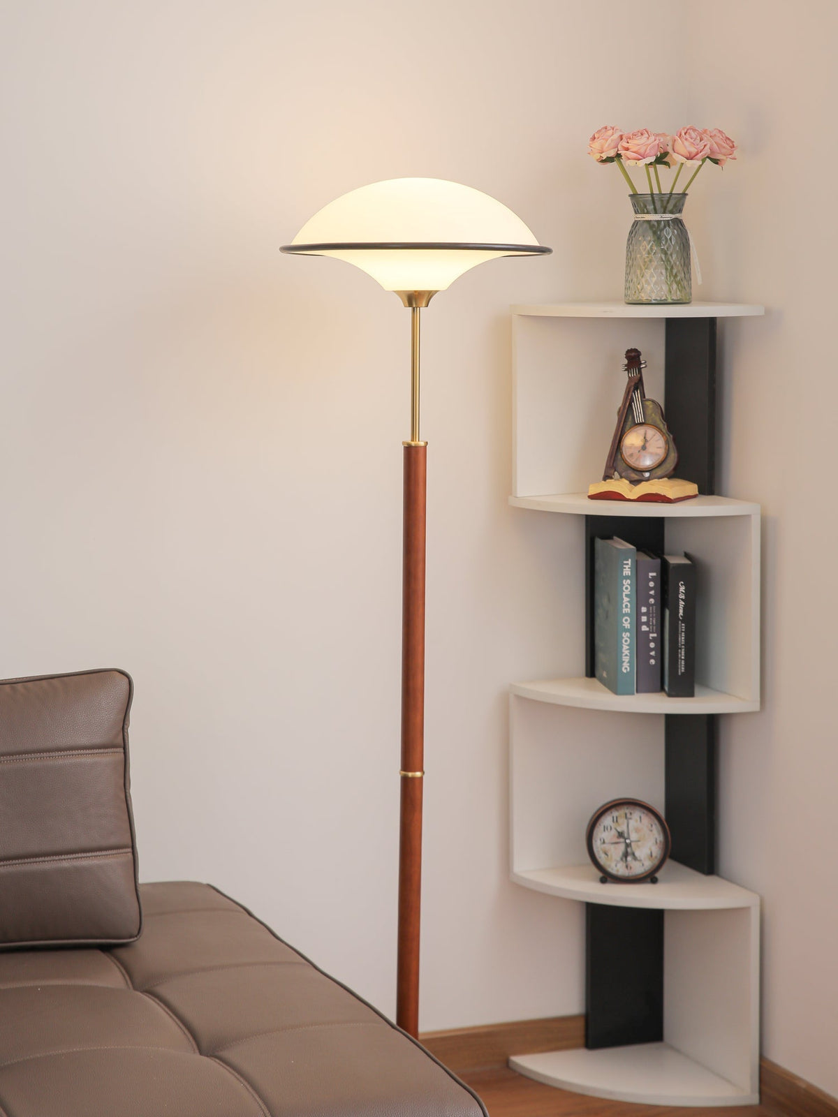Astralis Holzkunst Art Deco Stehleuchte
