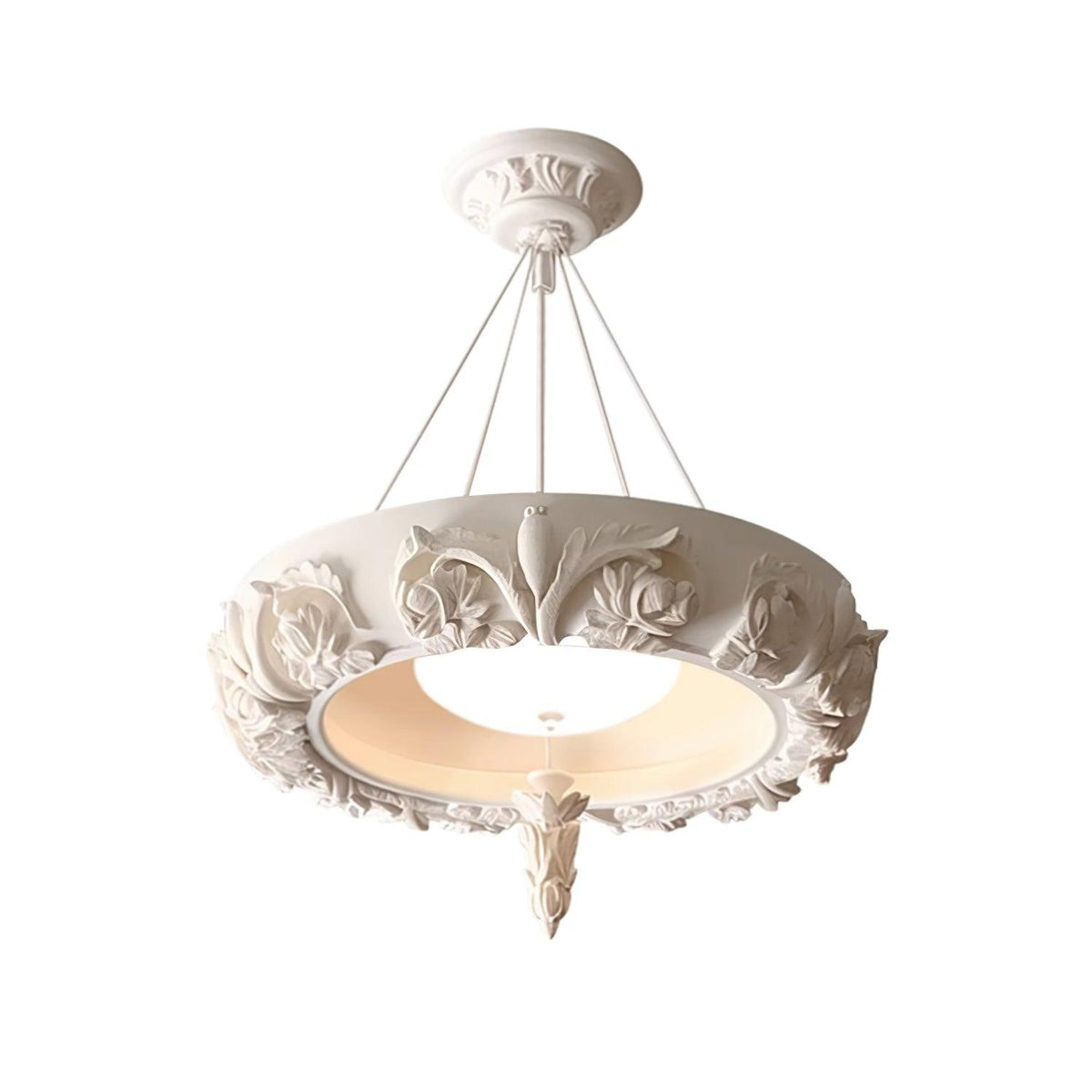 Rococo Kronleuchter aus Gips
