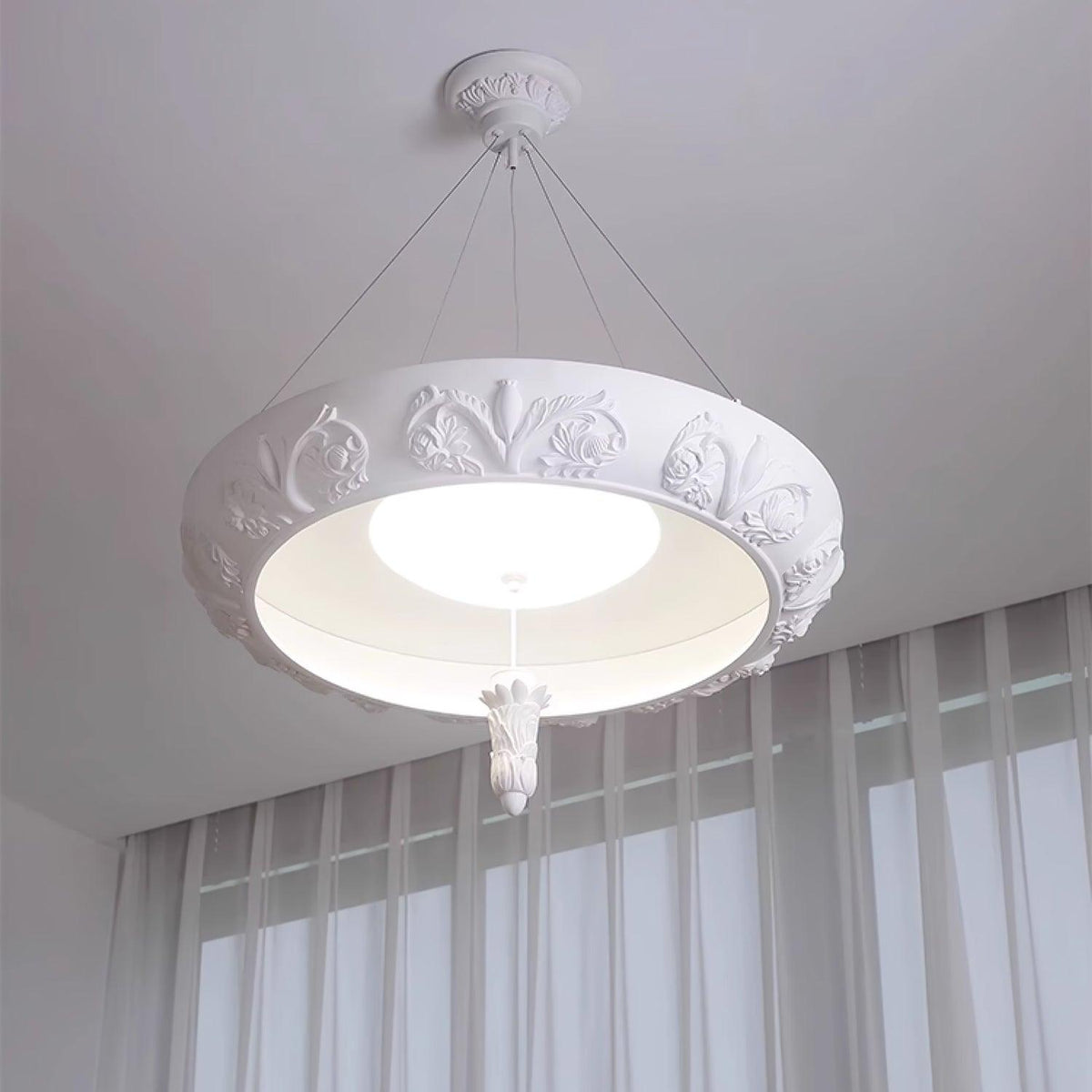 Rococo Kronleuchter aus Gips