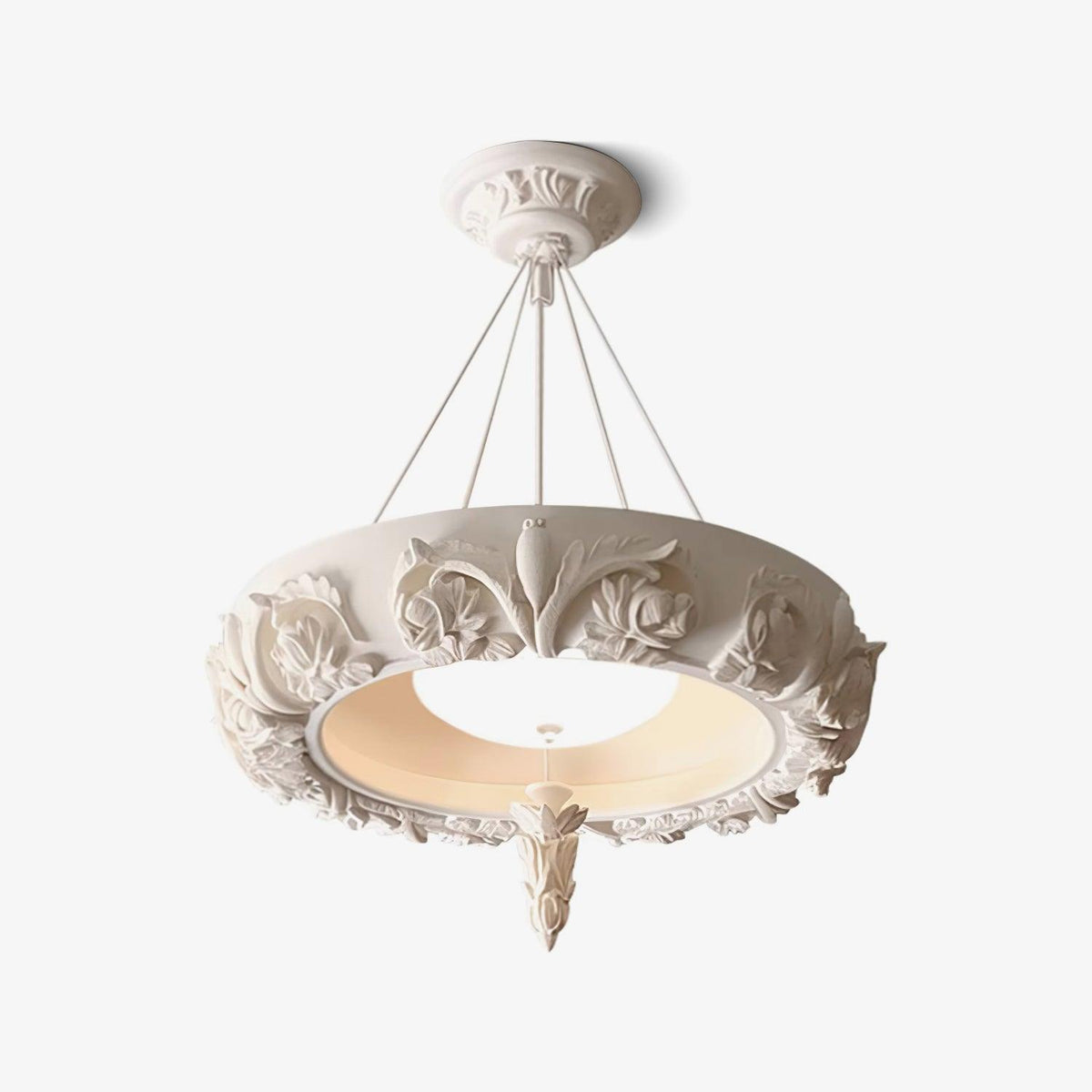 Rococo Kronleuchter aus Gips