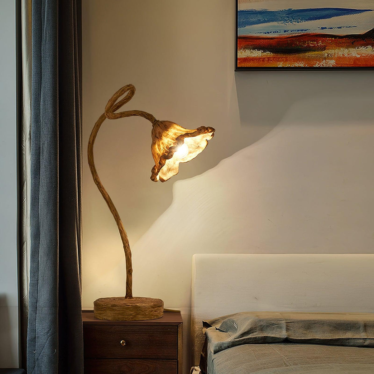 Velanella Kunstharz-Tischlampe