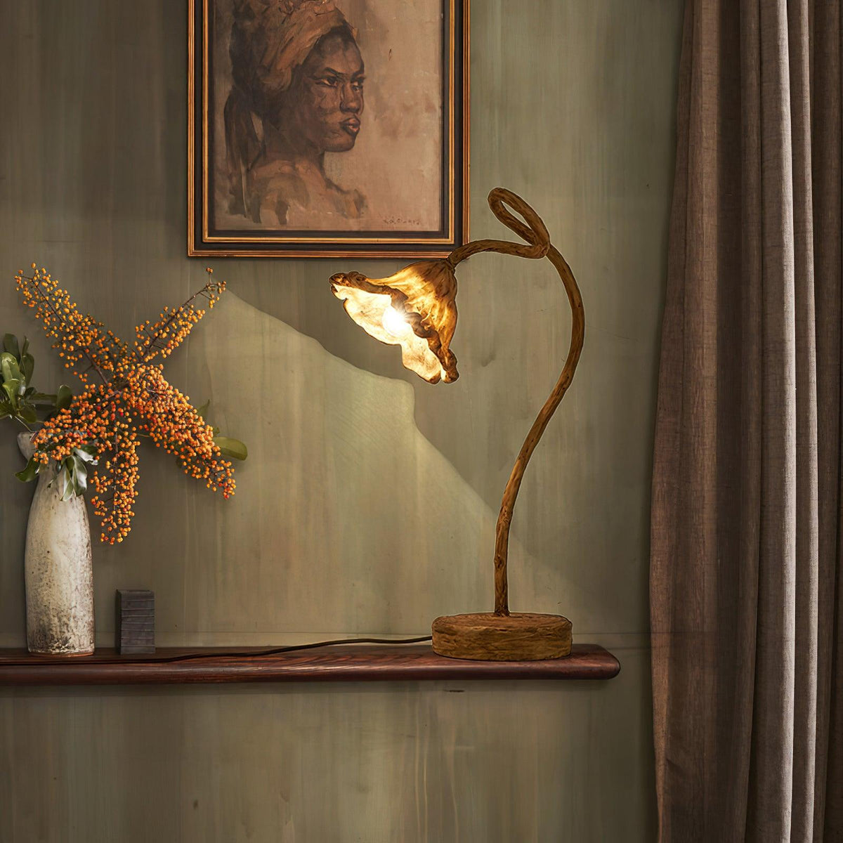 Velanella Kunstharz-Tischlampe