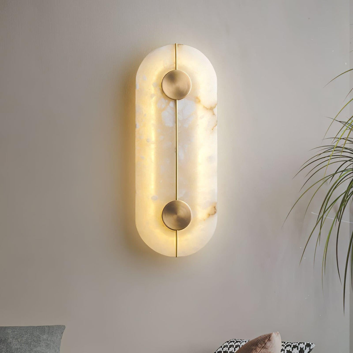 Citheira Minimalistische Alabaster-Wandleuchte