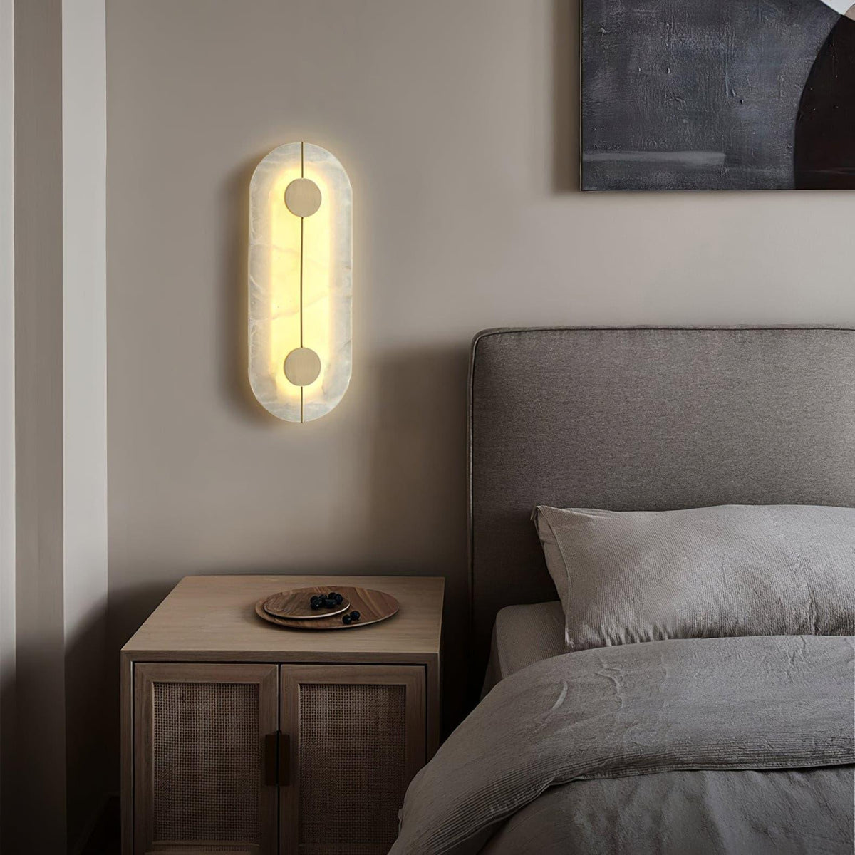 Citheira Minimalistische Alabaster-Wandleuchte