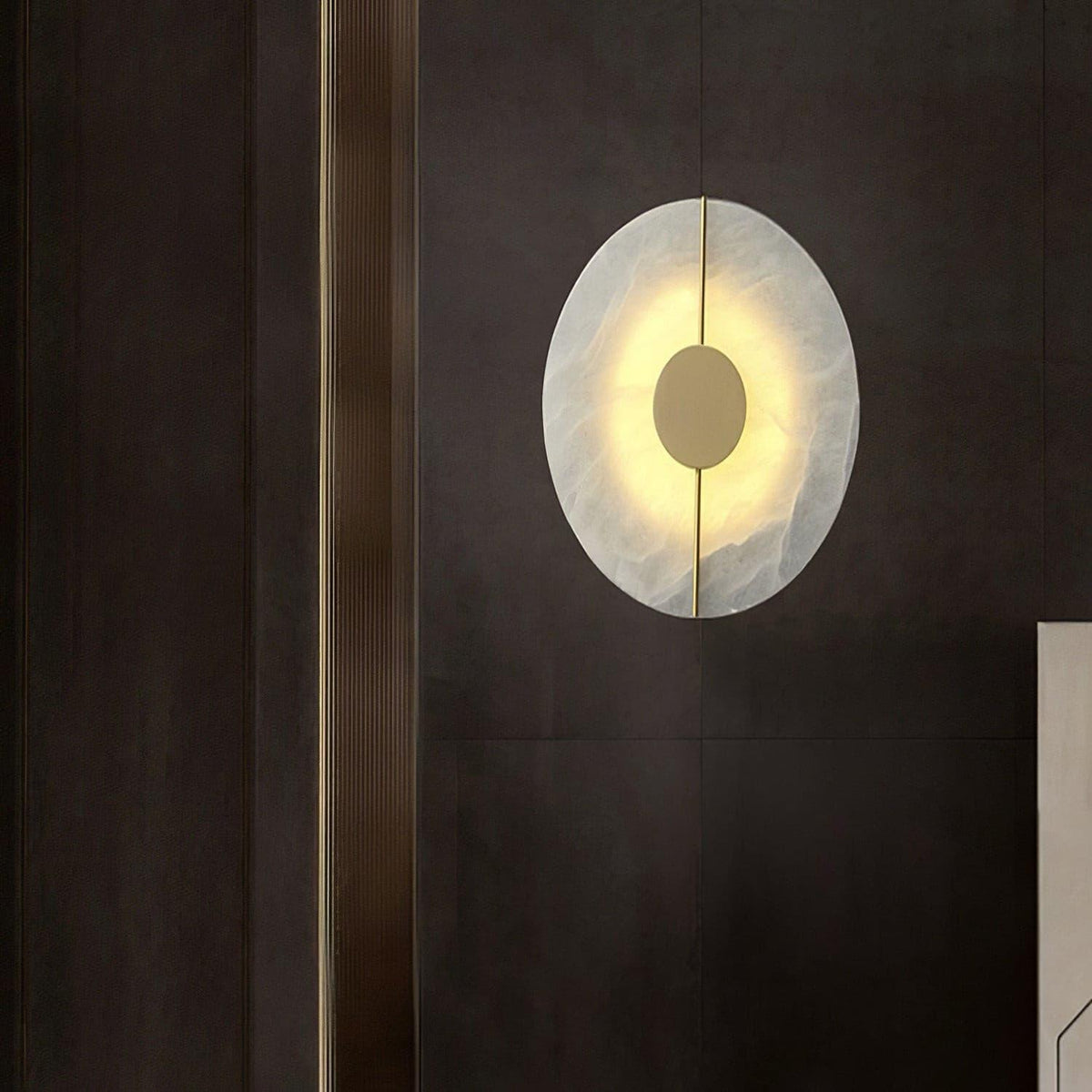 Citheira Minimalistische Alabaster-Wandleuchte
