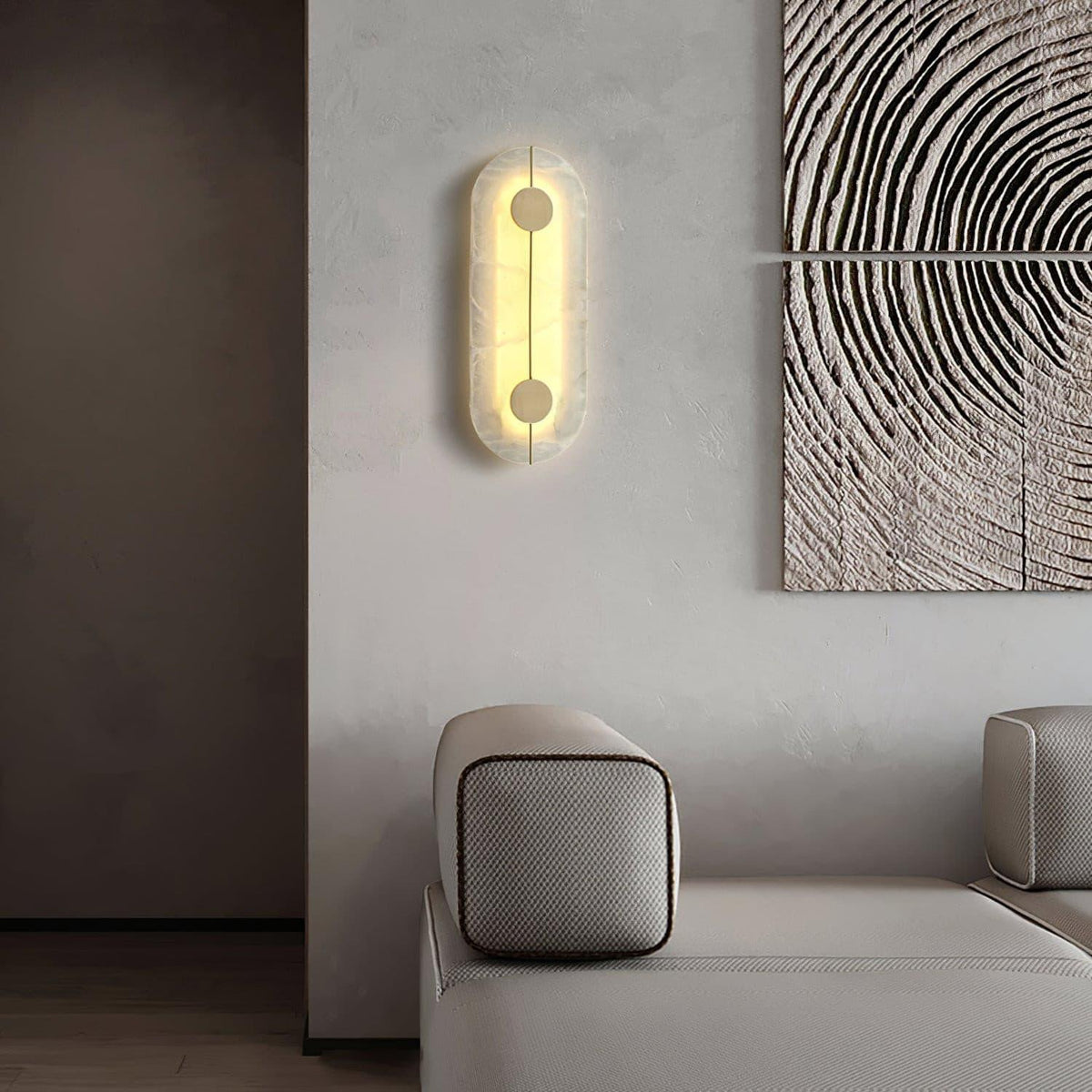 Citheira Minimalistische Alabaster-Wandleuchte