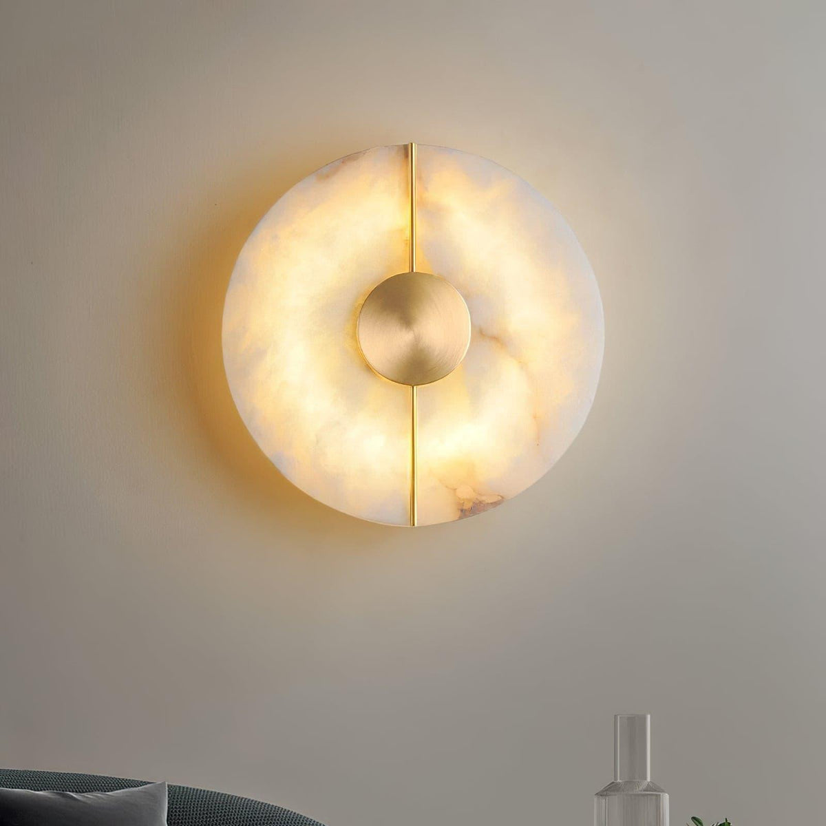 Citheira Minimalistische Alabaster-Wandleuchte