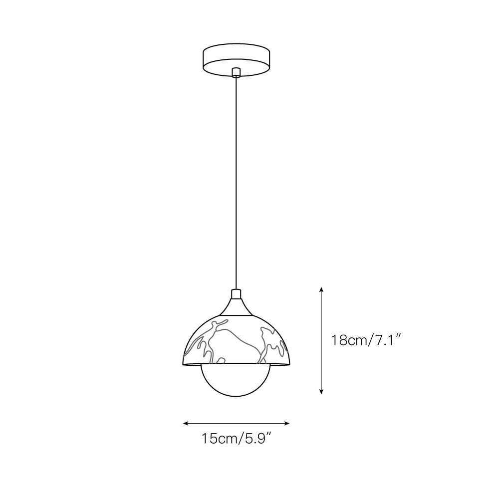 Tavon zeitgenössische minimalistische Pendelleuchte aus Marmor