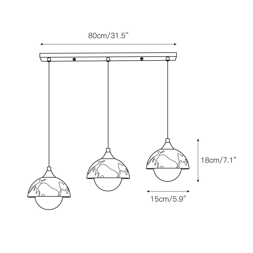 Tavon zeitgenössische minimalistische Pendelleuchte aus Marmor