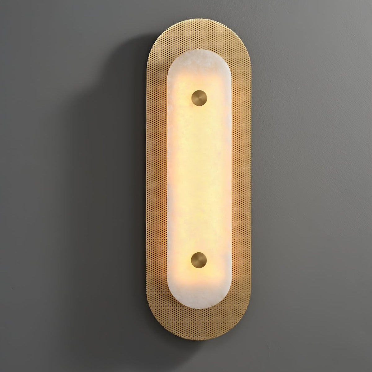Celaeeth Oval Alabaster-Wandleuchte