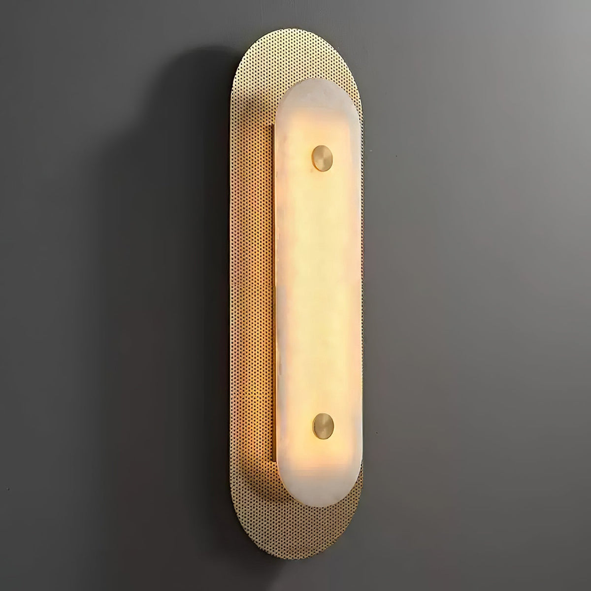 Celaeeth Oval Alabaster-Wandleuchte