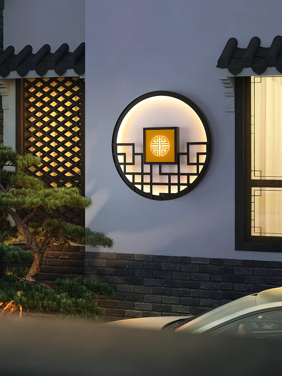 Alzoror skandinavisch Art runde Außenwandleuchte