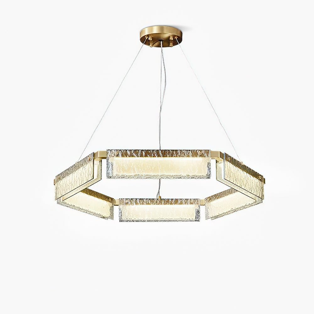 Hexa luxuriöser Kronleuchter aus Glas mit LED