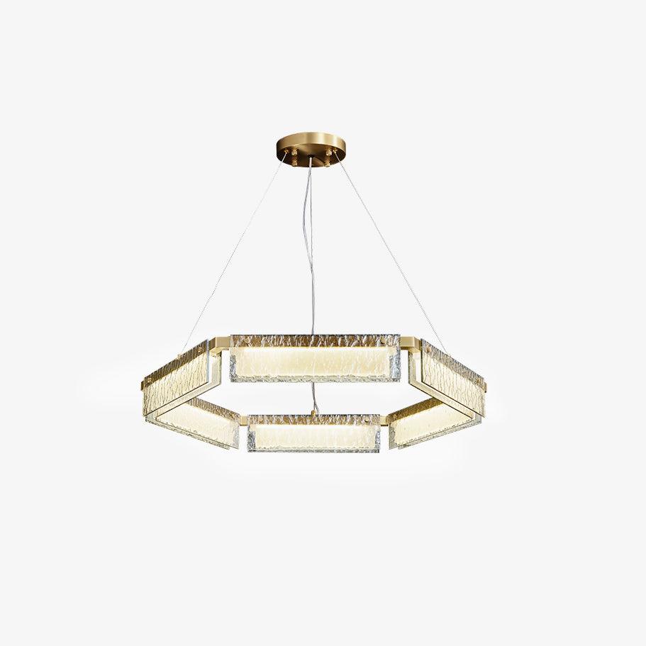 Hexa luxuriöser Kronleuchter aus Glas mit LED