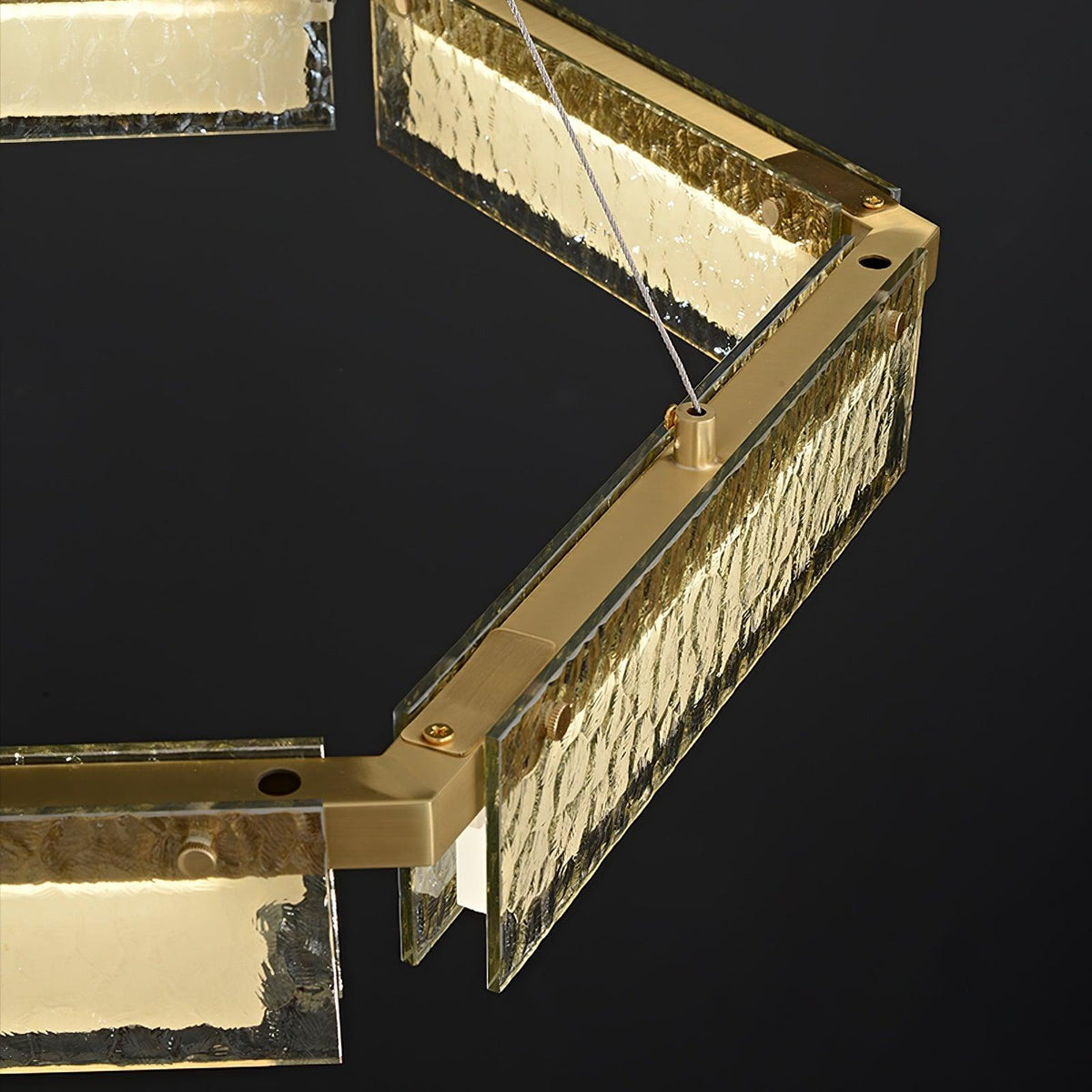 Hexa luxuriöser Kronleuchter aus Glas mit LED