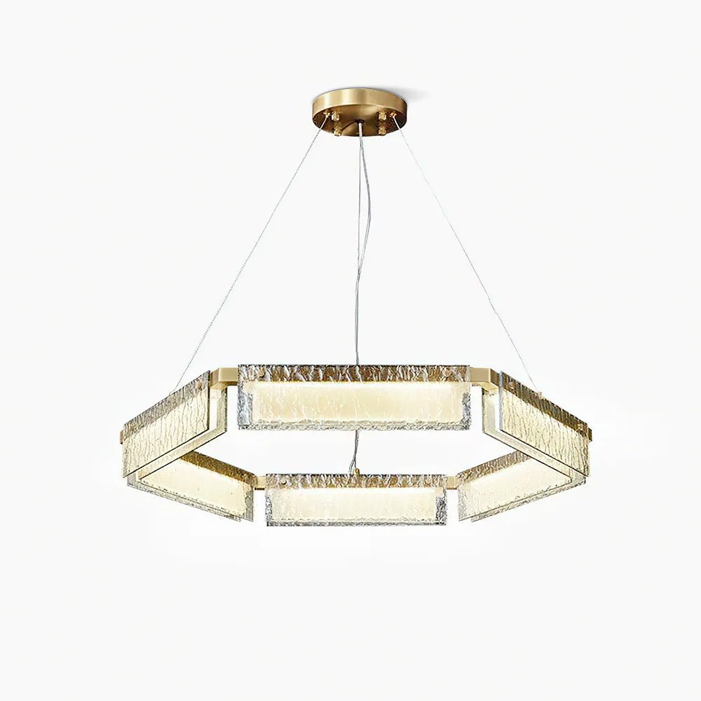 Hexa luxuriöser Kronleuchter aus Glas mit LED
